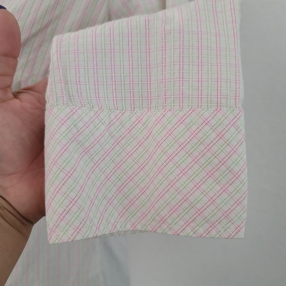 Lilly Pulitzer Colorful Pinstripe Button Up Blouse, Size 6 - Picture 11 of 13